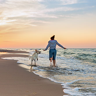 九⼗九⾥海岸の最端、愛犬と一緒にリゾートを満喫